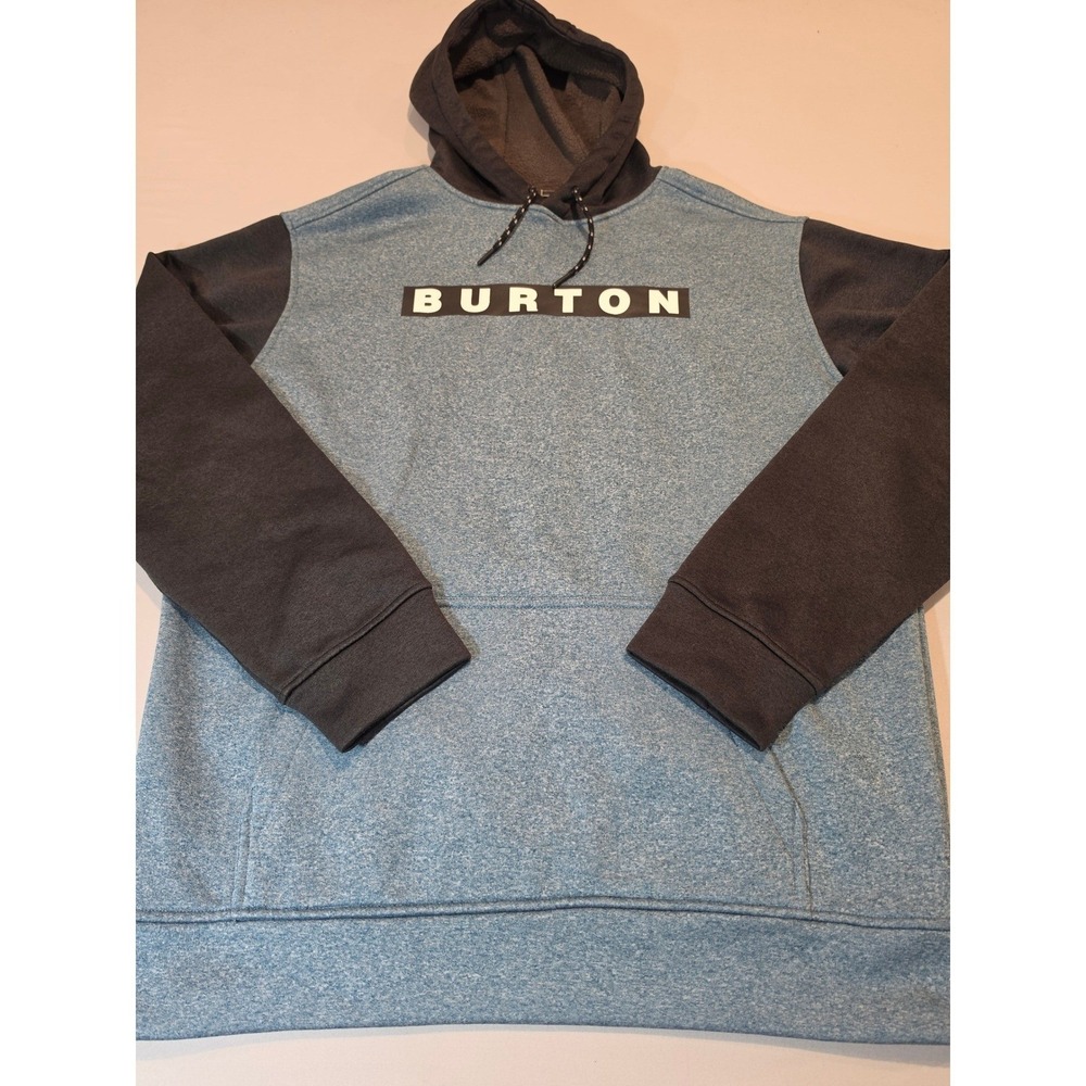 Burton Durable‎ Goods Mens Blue Heather Colorblock Pullover Hoodie Size L